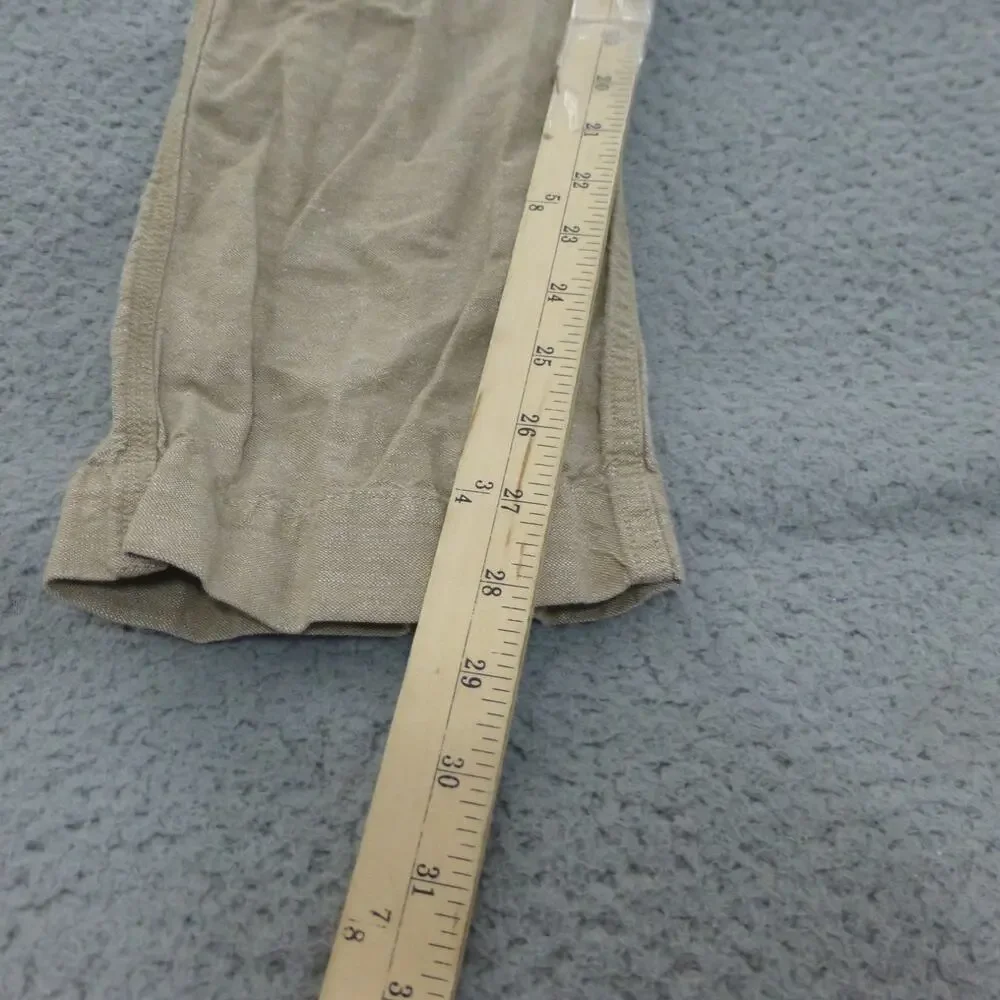 Banana Republic Pants Mens 35x30 Beige Linen Blend Chino Preppy Casual Straight